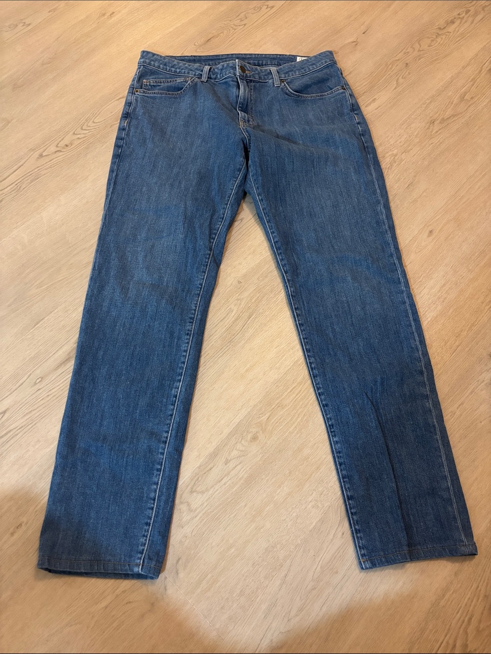 Aviator Mens Lyocell Blend Straight Fit Denim Jeans Made In USA Blue Size 34x30